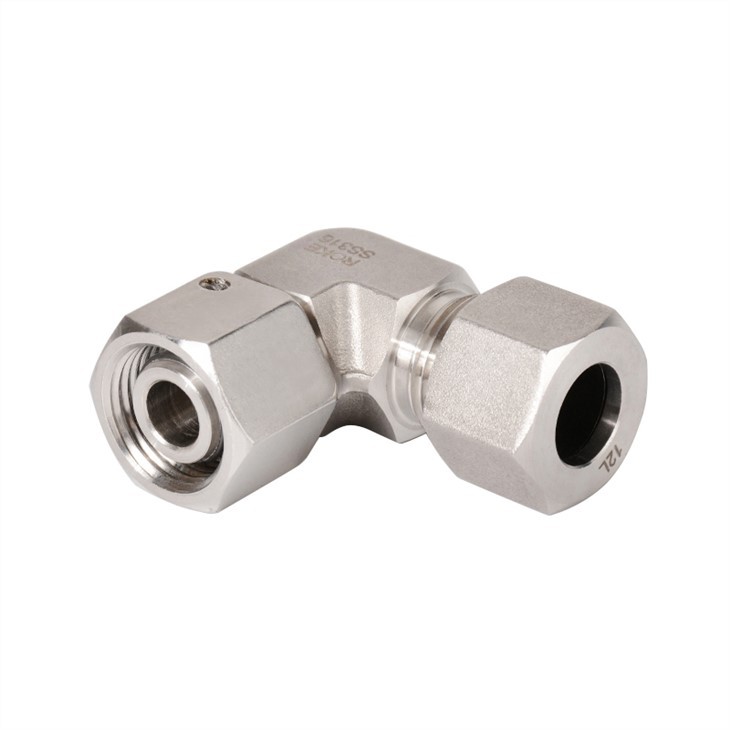 90 Degree Elbows Stainless Steel Swivel Single Ferrule Fittings